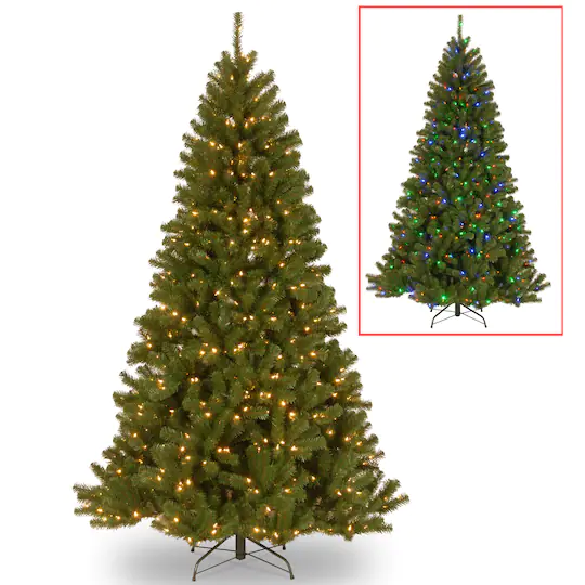 2,3 m beleuchteter, aufklappbarer künstlicher Weihnachtsbaum aus North Valley-Fichte, Dual Color® LED-Lichter